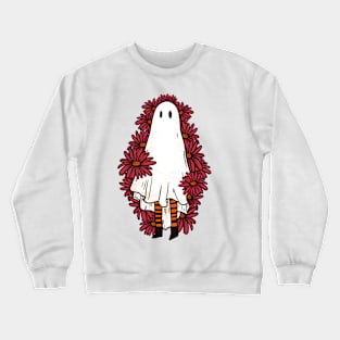 Halloween spooky floral retro ghost Crewneck Sweatshirt